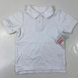 Garanimals Toddlers Short Sleeve Solid White Polo Collar Shirt T-Shirt Size 18M